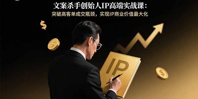 文案杀手创始人IP高端实战课：突破高客单成交瓶颈，实现IP商业价值最大化-万三聊项目